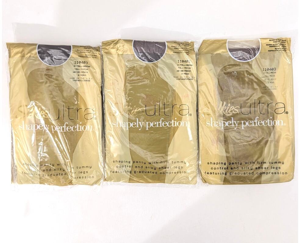 Silkies Ultra Shapely Perfection Pantyhose Size X-Tall Mocha 110403 NEW SEALED